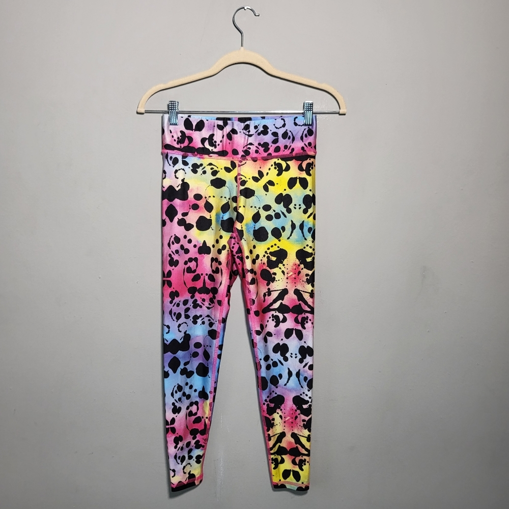 🌞 TEREZ Neon Leggings | Pink Yellow Blue | Activewear | Size Small